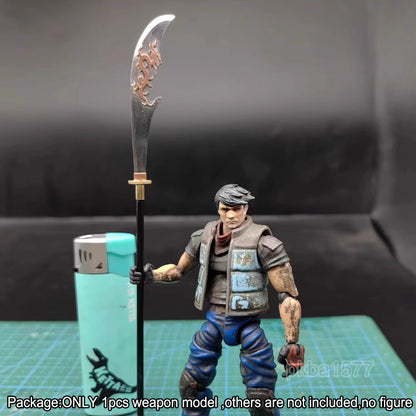 【PRE-ORDER】Handmade 1/18 Long-handled Sword Knife Weapon Model For 3.75" Figure Accessory