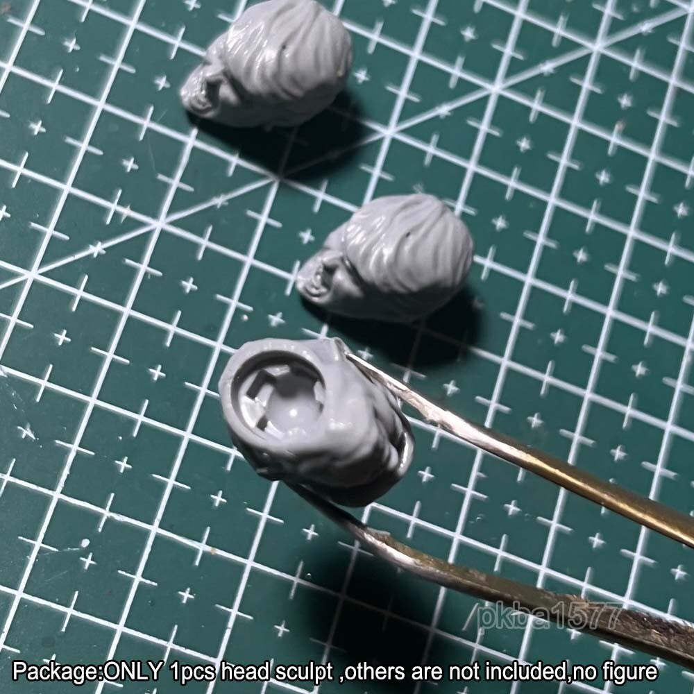 Unpainted 1/18 Shout Man Head Sculpt Soldier Head Model For 3.75'' Action Figure