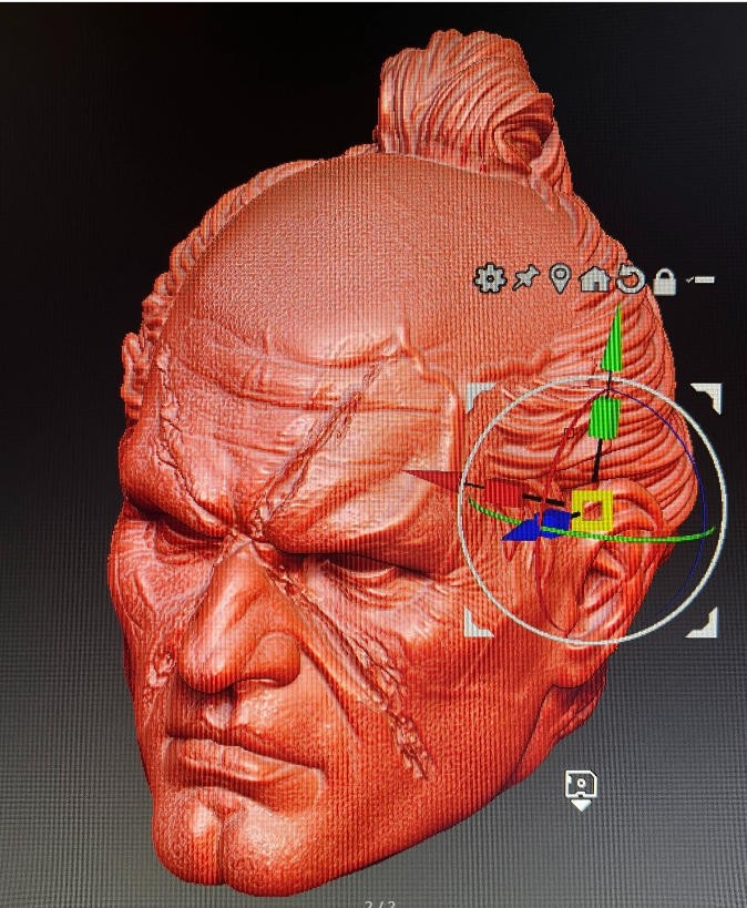 Unpainted 1/18 Scar Man Head Sculpt Model For 3.75'' Acid Rain Joytoy Figure
