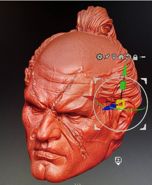 Unpainted 1/18 Scar Man Head Sculpt Model For 3.75'' Acid Rain Joytoy Figure