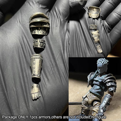 Pair Brass Metal 1/18 Shoulder Armors Arm Covers For 3.75'' Action Figure Joytoy