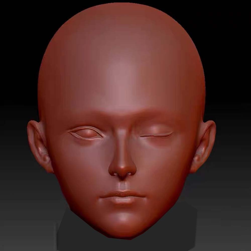 Unpainted No Hair 1/12 Female Head Sculpt Soldier Head Model For 6" romankey crazy Action Figure