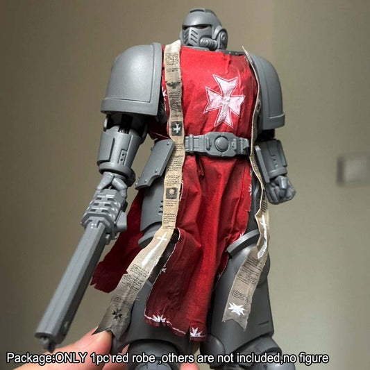 【PRE-ORDER】Handmade Red Robe Prayer Scrolls Set for Custom Joytoy Warhammer Templar Action figure