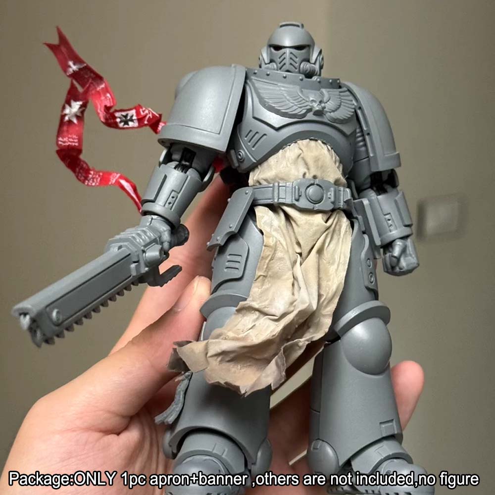 【PRE-ORDER】Handmade Red Banner + Cloth Apron Tasset for Custom Joytoy Warhammer Action figure