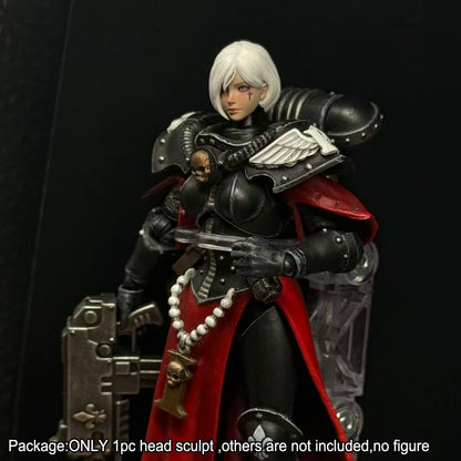 【PRE-ORDER】Premium Painted 1/18 White Hair Female Head Sculpt Fit For 3.75" Action Figure