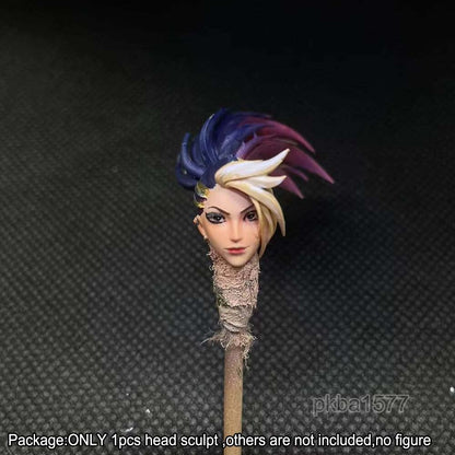 【PRE-ORDER】Premium 1/18 Akali Female Beauty Head Sculpt Soldier Head For 3.75" Figure