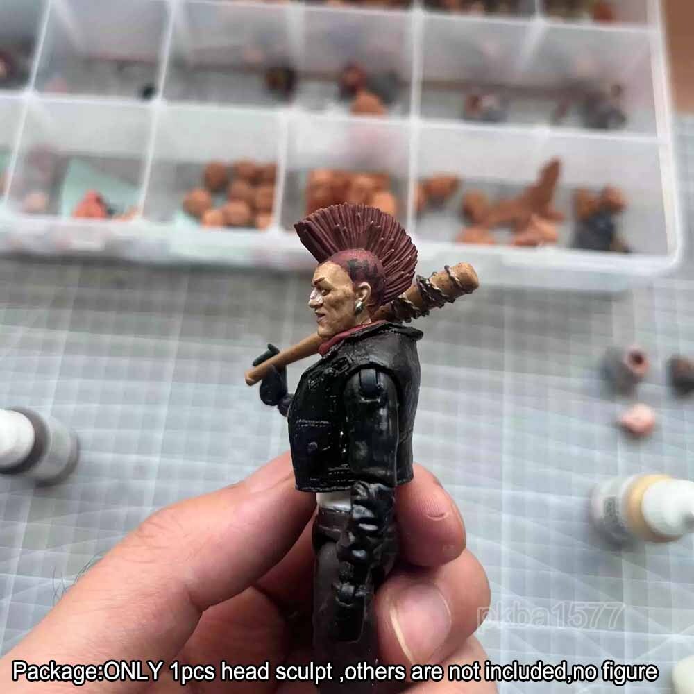 【PRE-ORDER】Premium 1/18 Cyberpunk Punk Head Sculpt Soldier Man Head For 3.75" Action Figure