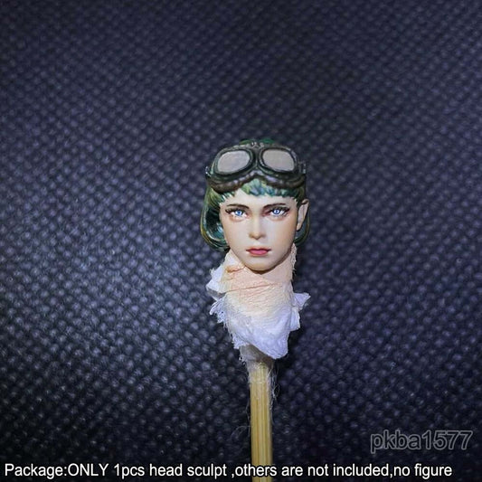 【PRE-ORDER】Premium 1/18 Girl Head Sculpt Female Soldier Head For 3.75" bfs joytoy Figure