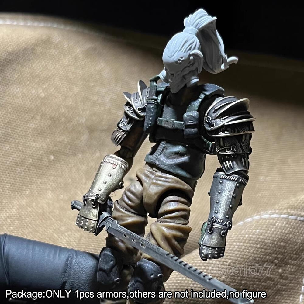 Pair Brass Metal 1/18 Shoulder Armors Arm Covers For 3.75'' Action Figure Joytoy