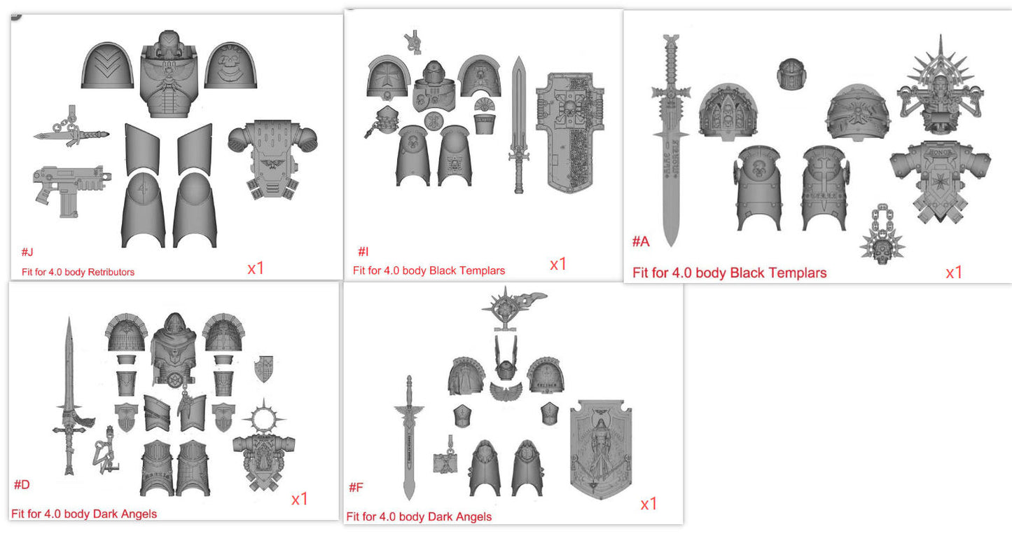 5 sets Unpainted Kits for DIY Joytoy 4.0 Figure body