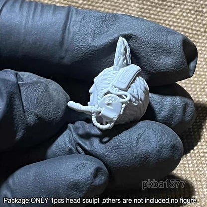 Unpainted 1/18 Cartoon Head Sculpt Model For 3.75 Acid Rain Joytoy Action Figure