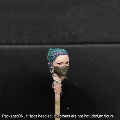 【PRE-ORDER】Premium Painted 1/18 Mask Female Head Sculpt Model For 3.75" Action Figure