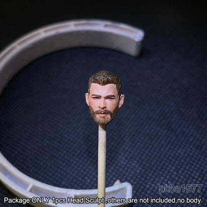 【PRE-ORDER】Premium 1/18 Thor Chris Hemsworth Beard Head Sculpt Male Head For 3.75" Figure
