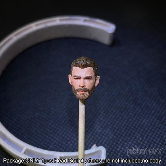 【PRE-ORDER】Premium 1/18 Thor Chris Hemsworth Beard Head Sculpt Male Head For 3.75" Figure