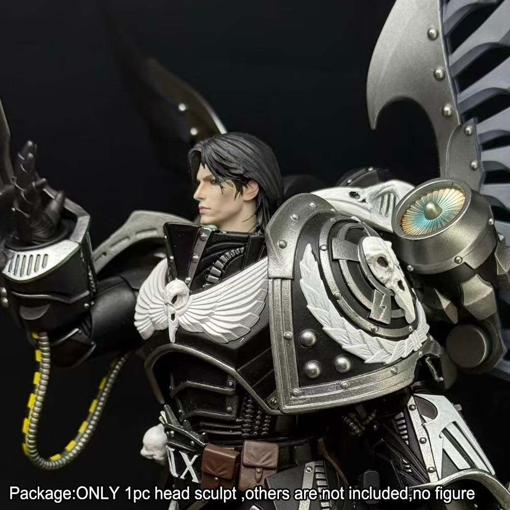 PRE-ORDER Premium Painted Raven Guard Primarch Man Head Sculpt For DIY Action Figure
