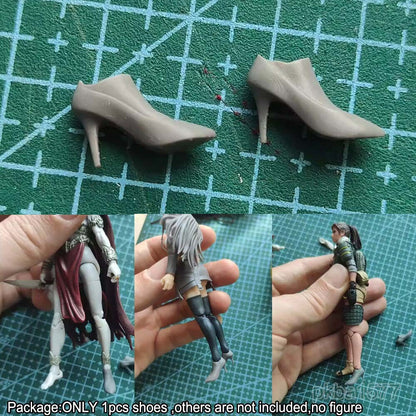 New Unpainted 1/18 High Heels Shoes For 3.75'' Planet Green Valley Figure Joytoy