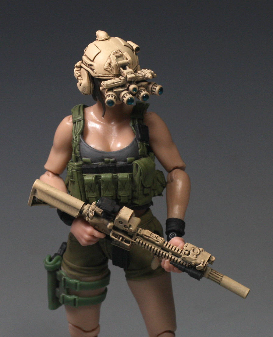 【PRE-ORDER】New Painted 1/18 Girl 3.75" Soldier Articulated Action Figure Toy Xmas Gift