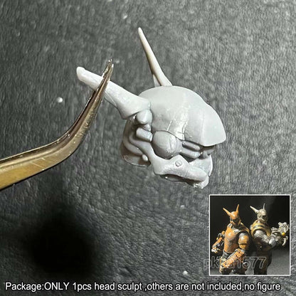 Unpainted 1/18 Man Head Sculpt Model Helmet For 3.75'' Figure Acid Rain Joytoy