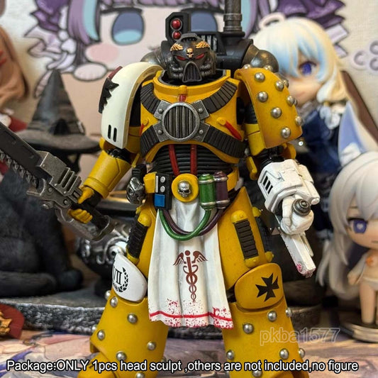 【PRE-ORDER】Premium Black Head Sculpt For Joytoy Imperial Fists Legion Apohecary Figure
