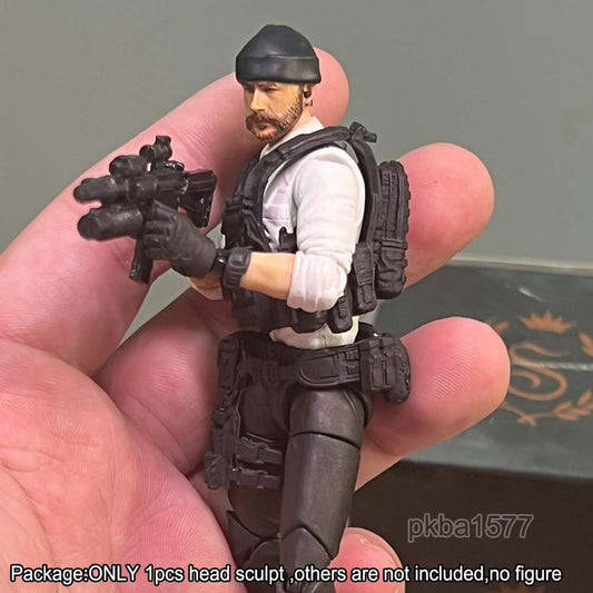 【PRE-ORDER】Premium 1/18 John Price Male Head Sculpt Soldier Head For 3.75" Acid Rain Figure