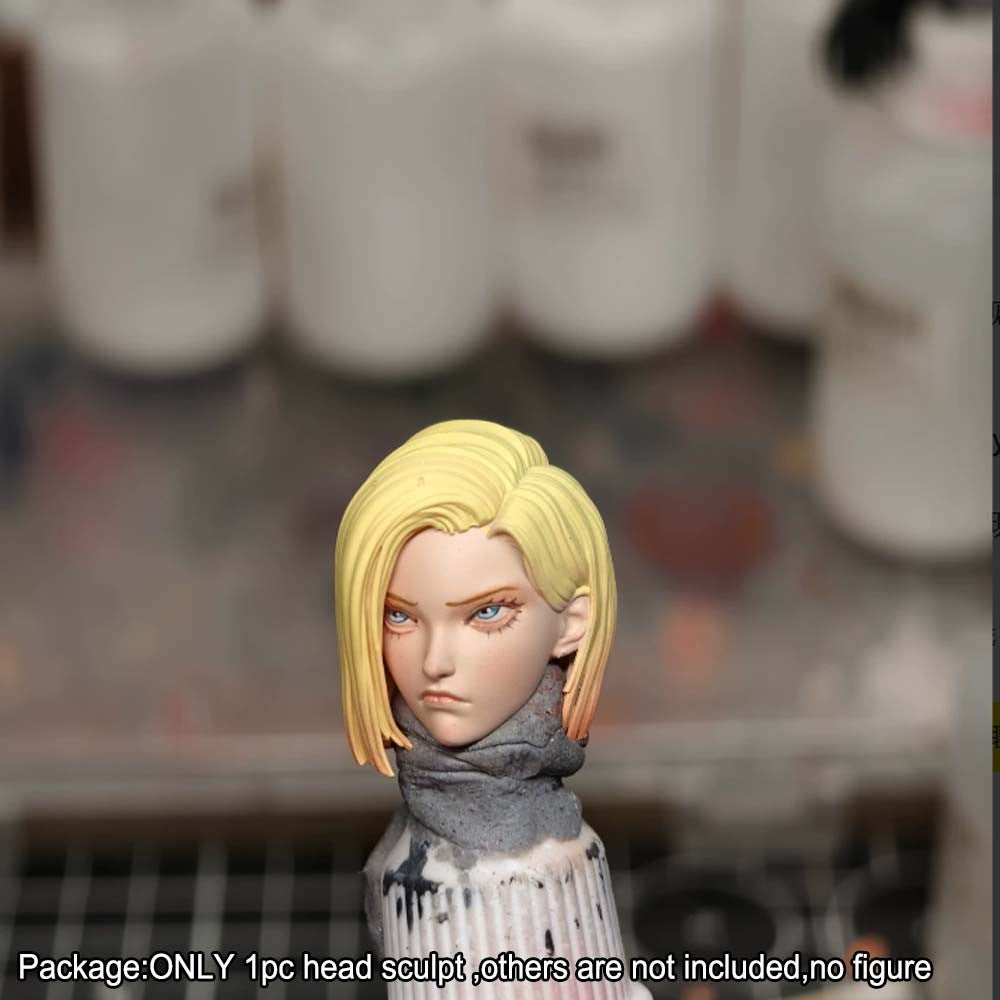【PRE-ORDER】Premium 1/12 ellow Hair Girl Head Sculpt For DIY 6" romankey crazy Figure Body