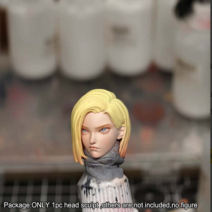 【PRE-ORDER】Premium 1/12 ellow Hair Girl Head Sculpt For DIY 6" romankey crazy Figure Body