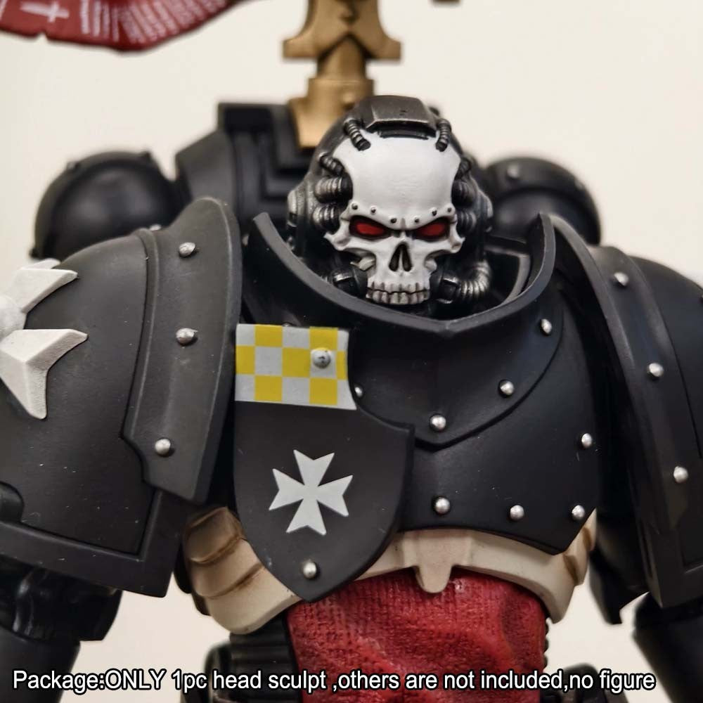 PRE-ORDER Premium Skull Head Helmet  Model For Joytoy Black Templars Execrator Action Figure