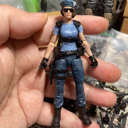 【PRE-ORDER】 Painted 1/18 Jill 3.75" Female Soldier Action Figure Toy Xmas Gift
