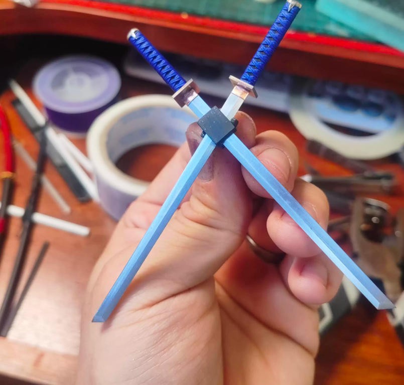 【PRE-ORDER】2pcs Handmade 1/10 Scale Metal Sword Weapon For 7" Action Figure Body