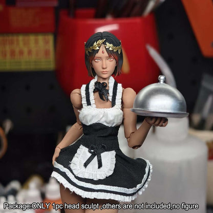 【PRE-ORDER】Premium Painted 1/12 Female Girl Head Sculpt For 6" romankey crazy Figure Body