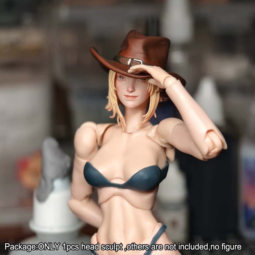 【PRE-ORDER】Premium 1/12 Beauty Cowboy Girl Head Sculpt Model For  DIY 6" Romankey Figure