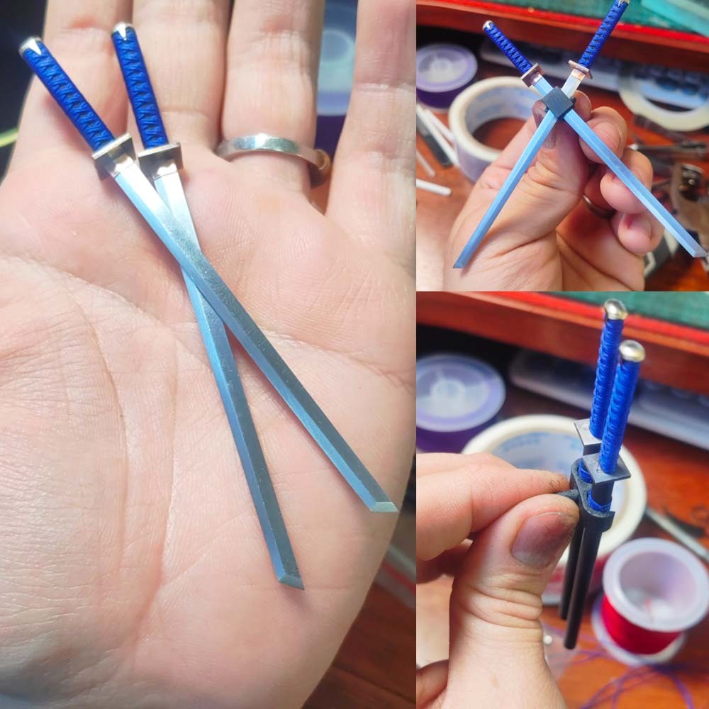 【PRE-ORDER】2pcs Handmade 1/10 Scale Metal Sword Weapon For 7" Action Figure Body