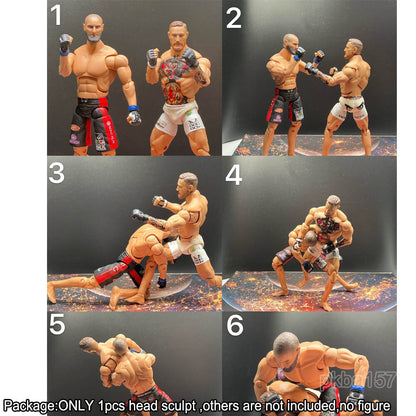 【PRE-ORDER】Premium 1/10 Wrestle Man Head Sculpt Soldier Head For DIY 7" Action Figure