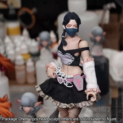【PRE-ORDER】Premium Painted 1/12 Beauty Lady Head Sculpt For 6" romankey crazy Figure Body