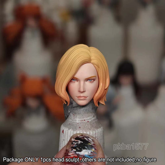 【PRE-ORDER】Premium Painted 1/12 Female Lady Head Sculpt For 6" romankey crazy Figure Body