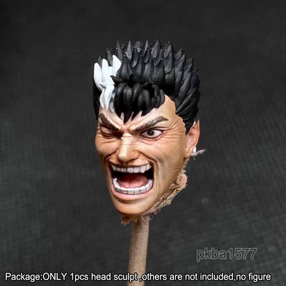 Premium 1/18 Shout Man Head Sculpt Male Head Model For 3.75" Action Figure