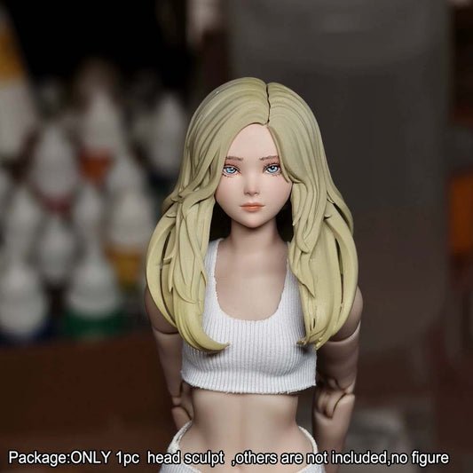 【PRE-ORDER】Premium 1/12 Lovley Girl Head Sculpt Model For 6" Romankey Crazy Action Figure