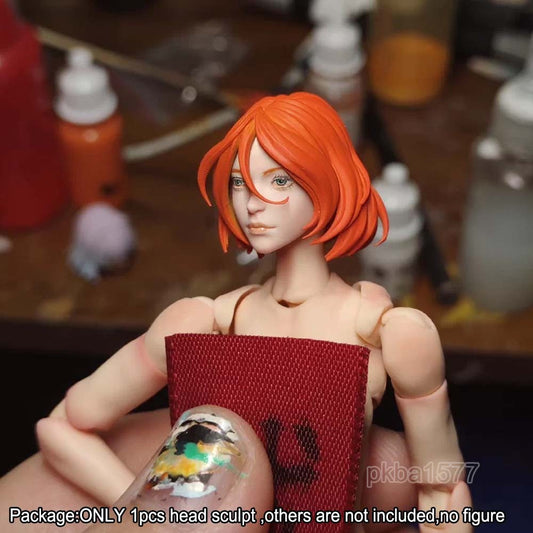【PRE-ORDER】Premium Painted 1/12 Female Lady Head Sculpt For 6" romankey crazy Figure Body