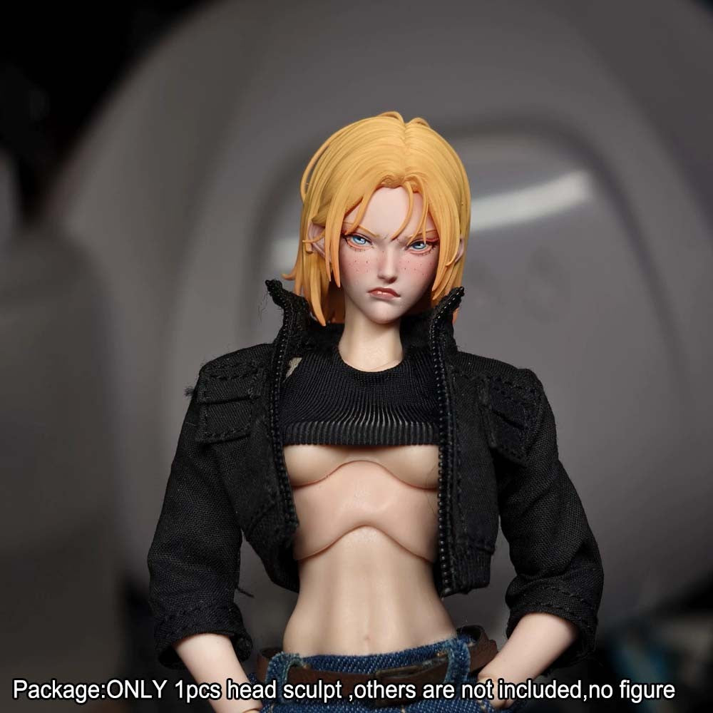 【PRE-ORDER】Painted Premium 1/12 Cool Female Lady Head Sculpt For 6" romankey cf Figure Body