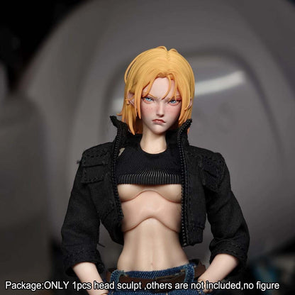 【PRE-ORDER】Painted Premium 1/12 Cool Female Lady Head Sculpt For 6" romankey cf Figure Body