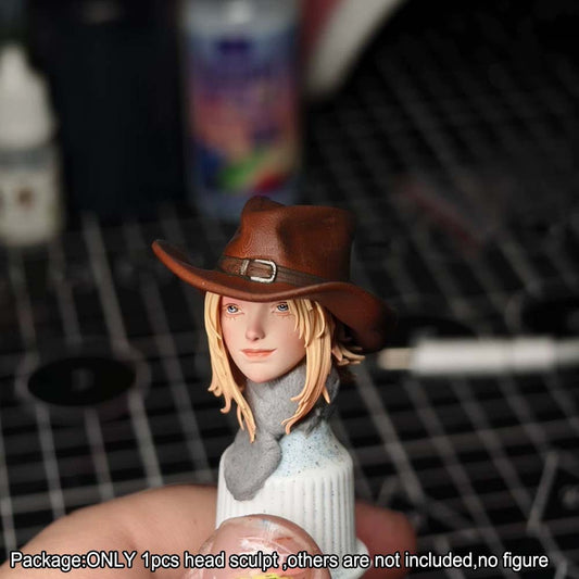 【PRE-ORDER】Premium 1/12 Beauty Cowboy Girl Head Sculpt Model For  DIY 6" Romankey Figure