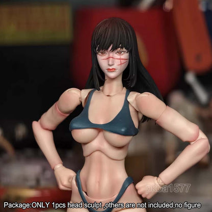 【PRE-ORDER】#B Premium 1/12 Mitaka Asa Female Head Sculpt Head Model For 6" Romankey Figure