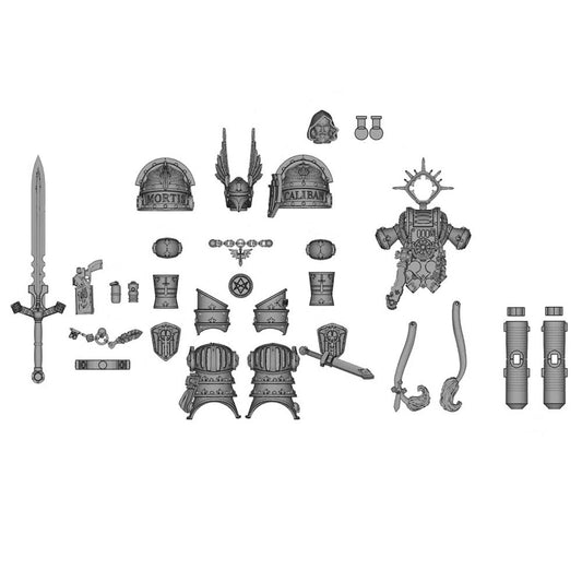 【PRE-ORDER】NEW Unpainted Parts Kits For Joytoy war hammer Black Templars Sword Brethren Figure Body