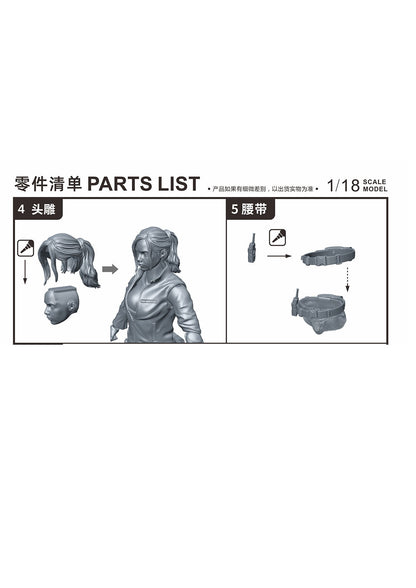 【PRE-ORDER】 Unpainted Self-assembly Set 1/18 3.75" Female Action Figure Toy Gift