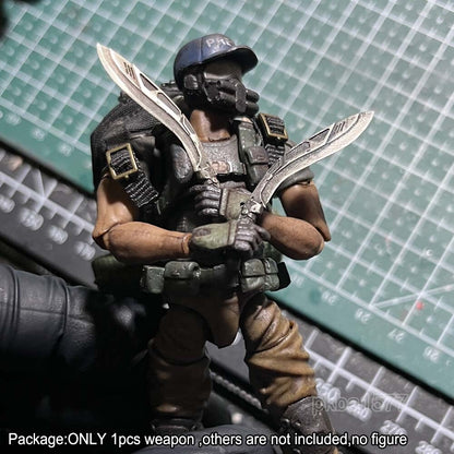1/18 Scale Punk Weapon Metal Knife Model For DIY 3.75'' Acid Rain Action Figures