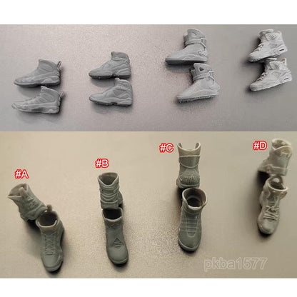Unpainted 1/18 Shoes Model For 3.75" Figure Joytoy Planet Green Valley Joytoy