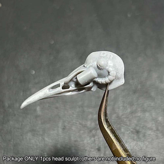 Unpainted 1/18 Bird Head Sculpt Soldier Head Helmet For DIY 3.75'' Action Figure