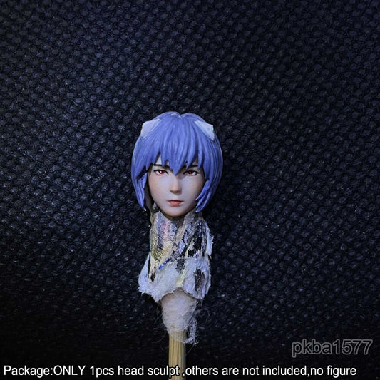 【PRE-ORDER】Premium 1/18 Ayanami Rei Girl Head Sculpt Female Soldier Head For 3.75" Figure