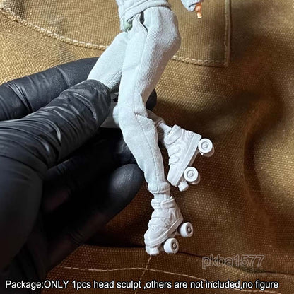 Unpainted 1/12 Roller Skates Shoes Model For 6" Female Romankey Action Figure