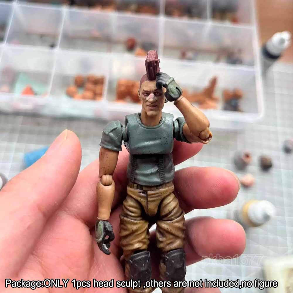 【PRE-ORDER】Premium 1/18 Cyberpunk Punk Head Sculpt Soldier Man Head For 3.75" Action Figure